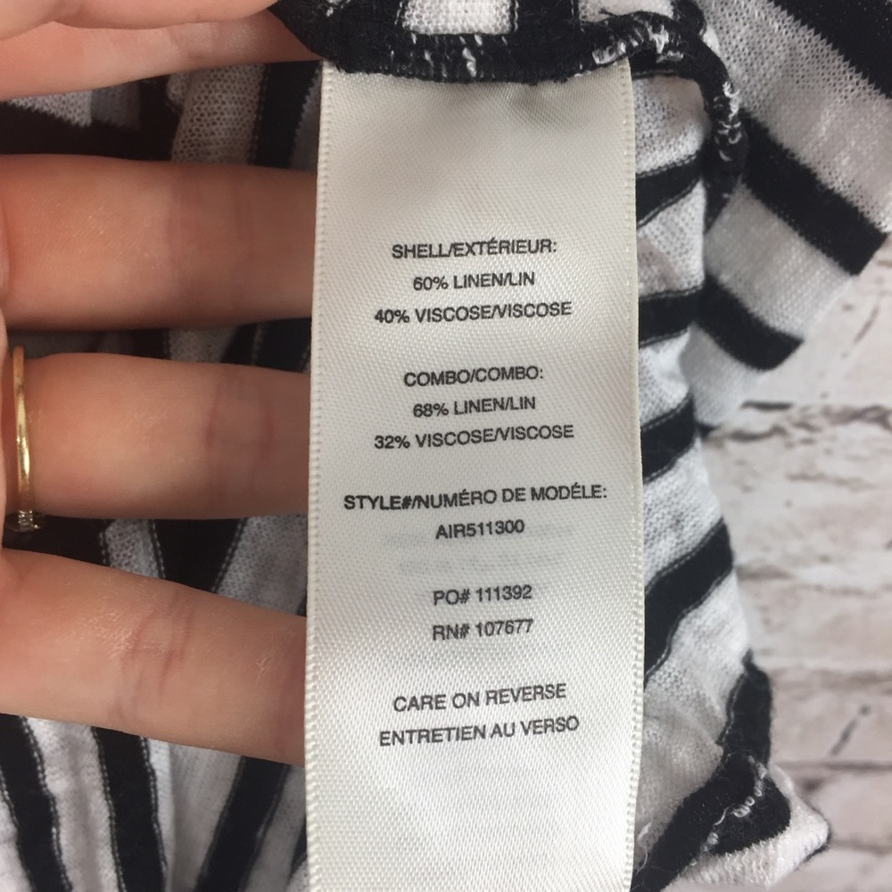 Alice + Olivia AIR Stripe Linen Dress Med Cute - Picture 5 of 7